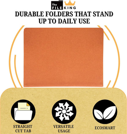 The File King Expanding Accordion File Folder | Letter Size | Box of 10 Redropes | 3.5” Expansion | Store and Organize Papers | Keep Records in One Place | Save Time Searching