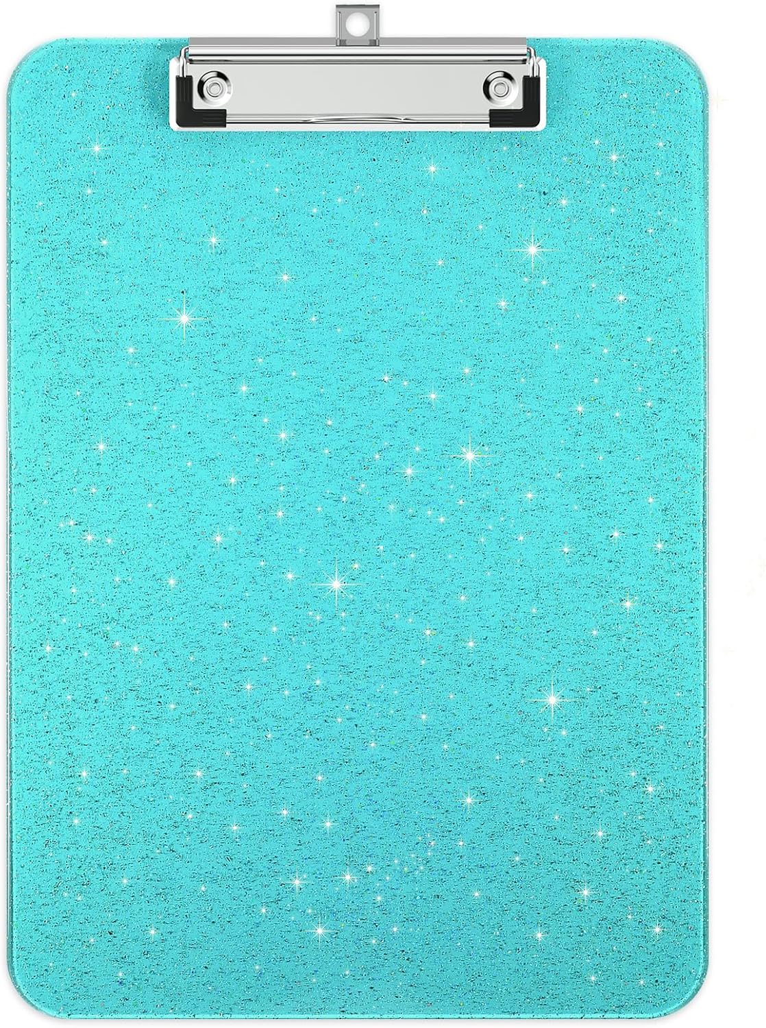 A4 Plastic Glitter Clipboard, Sparkly Pink 12.5 x 9 Letter Size for Classroom, Students, Teacher, Nurse, 8.5 x 11 Clip Board with Low Profile Clip, Office & School Supplies