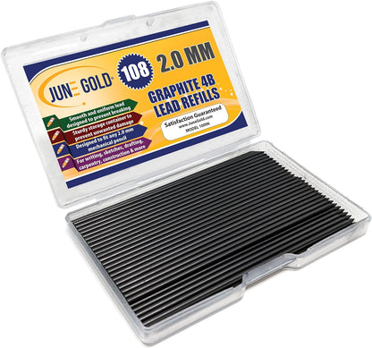 June Gold 640 Pieces, 0.5 mm HB #2 Lead Refills, 160 Pieces Per Dispenser, Fine Thickness, Break Resistant Lead/Graphite (Pack of 4 Dispensers)