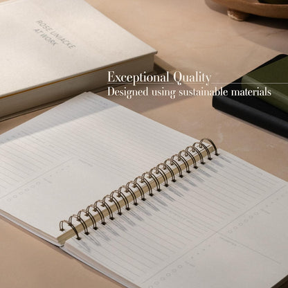 Anecdote Daily Planner w/ 2026-2027 Calendar | Start Anytime 26 Weeks Undated | 1 Page per Day | 8.5" x 5.2" | Hardcover To-Do List Organizer, Plan Your Success, Achieve Productivity Goals (Evergreen)
