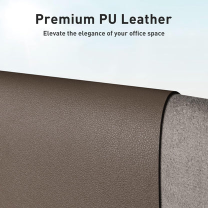 Aothia Non-Slip Waterproof PU Leather Desk Pad Protector for Mouse, Writing Desk, Office, Home, Laptop Blotter, 23.6" x 13.7", Black - Colors B