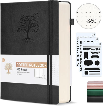 Lined Journal Notebook -365 Pages A5 Thick Journals for Writing Ruled Notebook, Hardcover Leather Journal for Women Men Daily Journal Notebook for Work, Note Taking, 100Gsm Lined Paper( 5.75'' X 8.38'' Green)