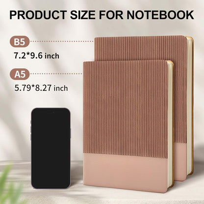 Lined Journal Notebook for Work College Ruled Note Book 5.79"x8.27"A5 PU Leather Daily Journaling 216 Pages for Women Men Writing Home School Supplies Business (Dark Green)