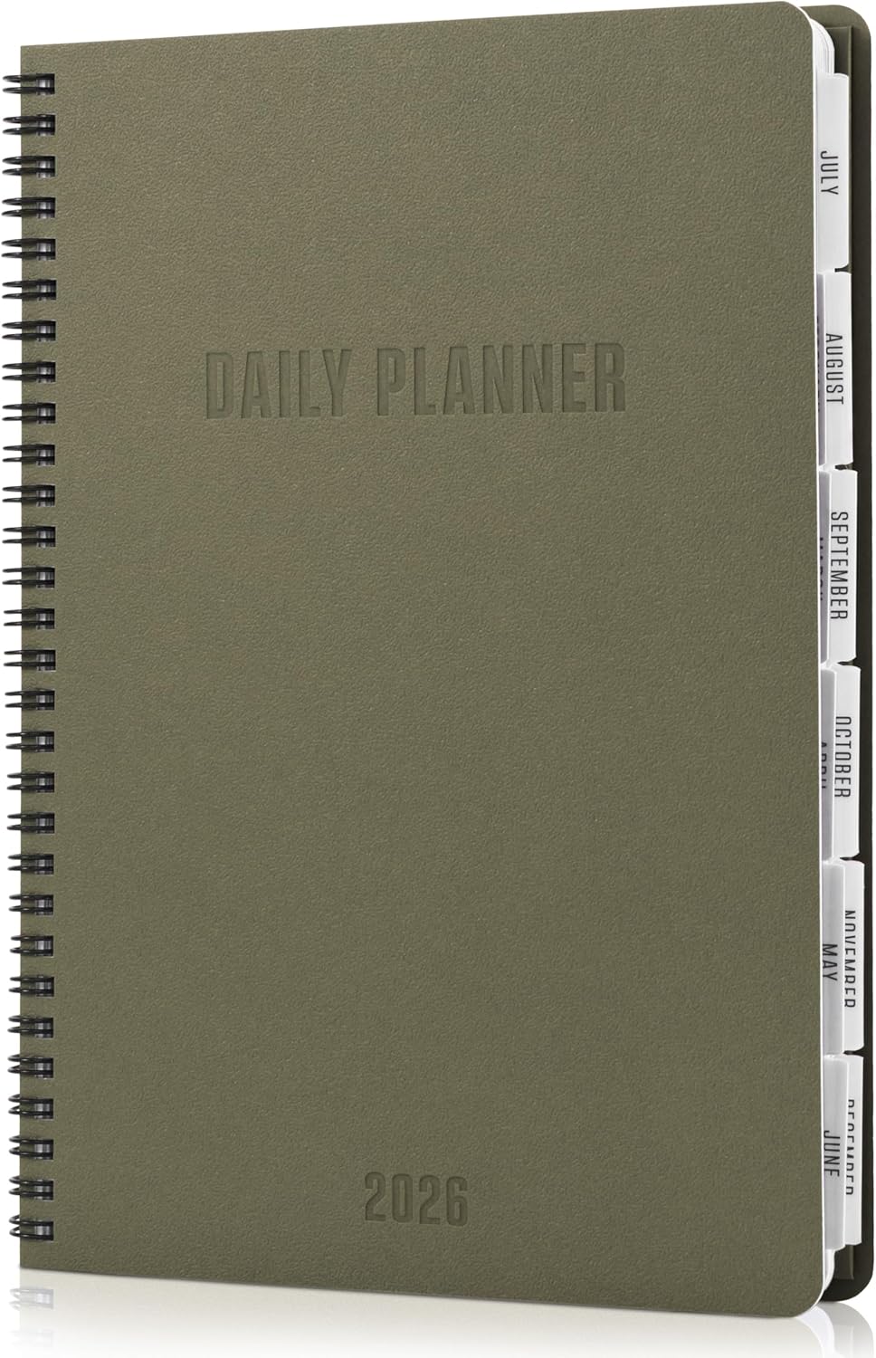 Durable 2026 Daily Planner - 7" x 10" Daily Planner with Weekly & Monthly Spreads for Easy Planning - Perfect Calendar Book for Women or Men To Organize All Appointments, Tasks and Boost Productivity