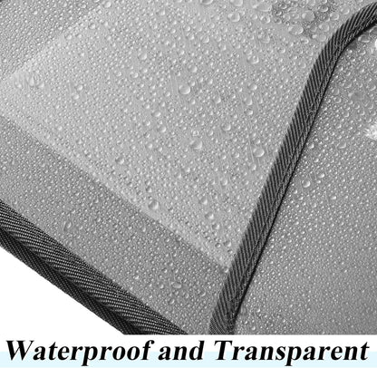 10 Pieces Plastic File Folders Envelope Expanding File Wallet Organizer Documents Folder with Snap Closure and Pocket, A4 Size Waterproof Transparent Pouch(White,Horizontal)
