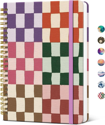 Taja Lined Spiral Notebook Journal for Women A5(5.8" × 8.3"), Cute Hardcover Notebook for Work, School & Note Taking, Pretty College Ruled Journal for Writing, 140 Pages, Sunset