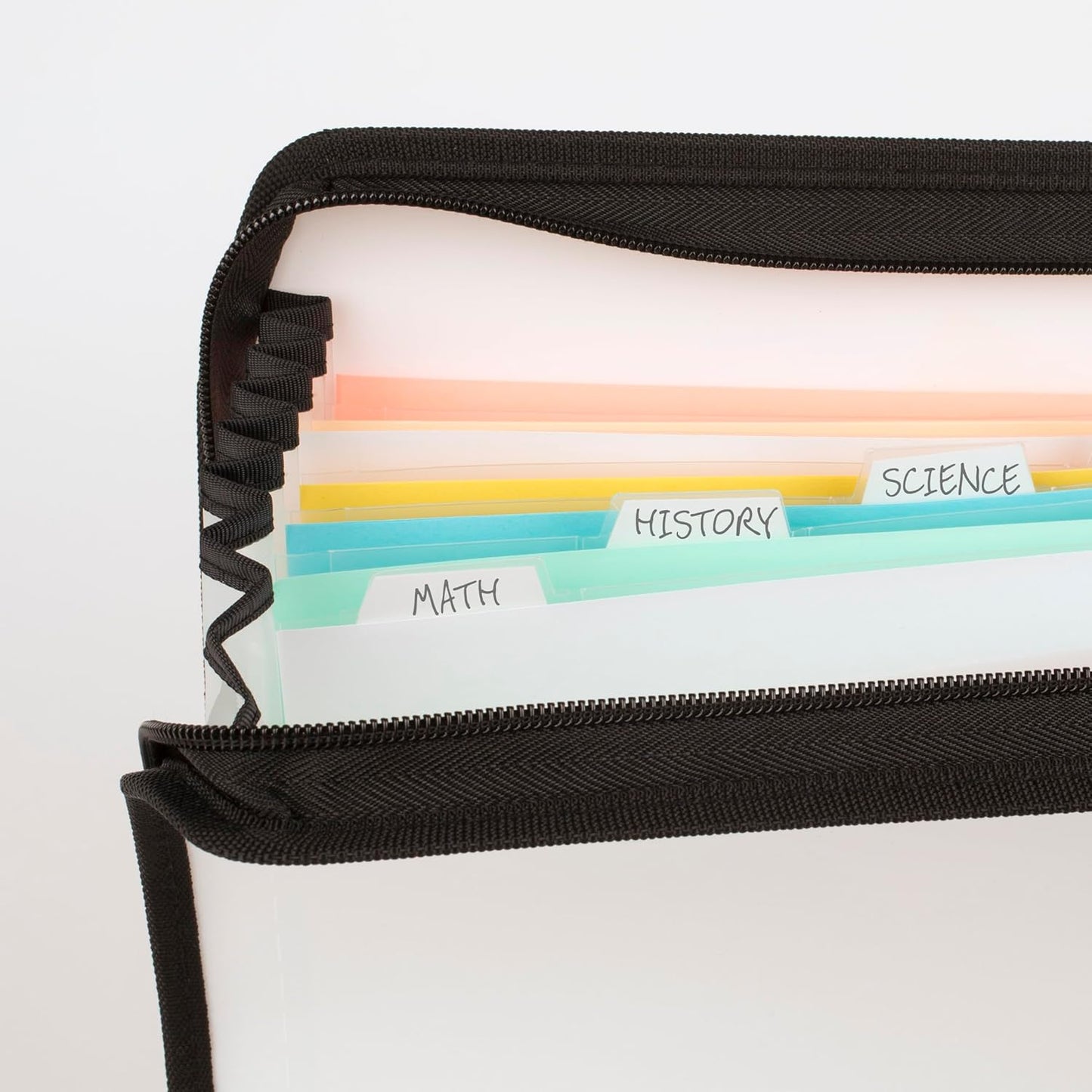 Five Star Expanding File Organizer + Study App, 7-Pocket Accordian File Organizer, Zipper Closure, Holds 8-1/2" x 11" Paper, Prom Pink (350099R)
