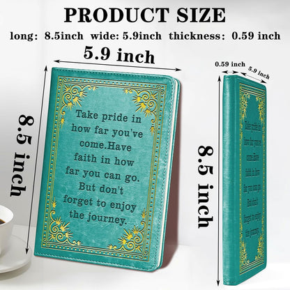 Inspirational Gift Appreciate Lined Journal Notebook Graduation Gift Take Pride In How Far You've Come Writing Notebook Encouragement Gift,1 Pack (Yellow),(Take pride-Yellow)