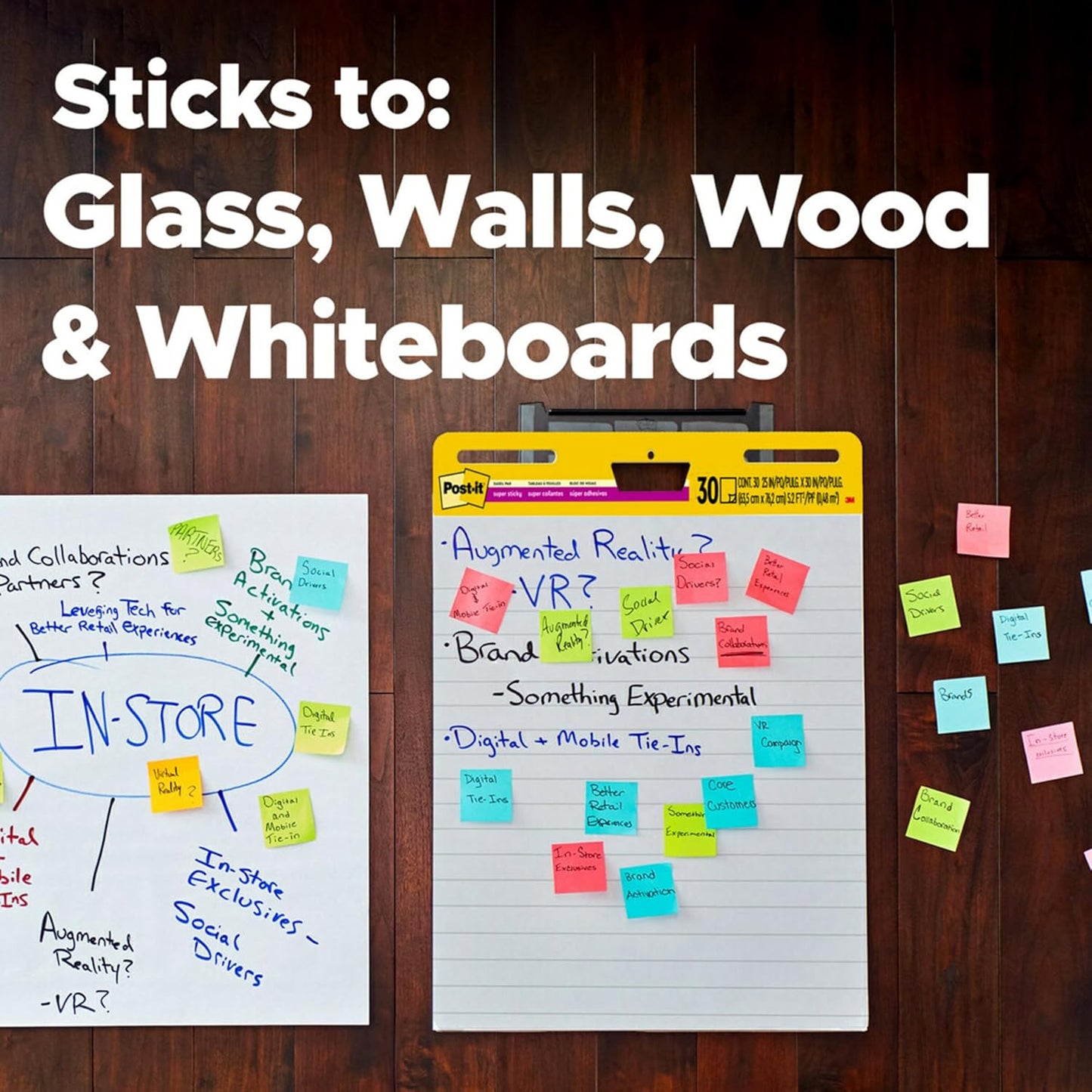 Post-it Super Sticky Easel Pad, 30 Sheets Per Pad, 36 Pads, Large, White Lined, Premium Self Stick Flip Chart Paper, Teacher Anchor Chart, Super Sticking Power