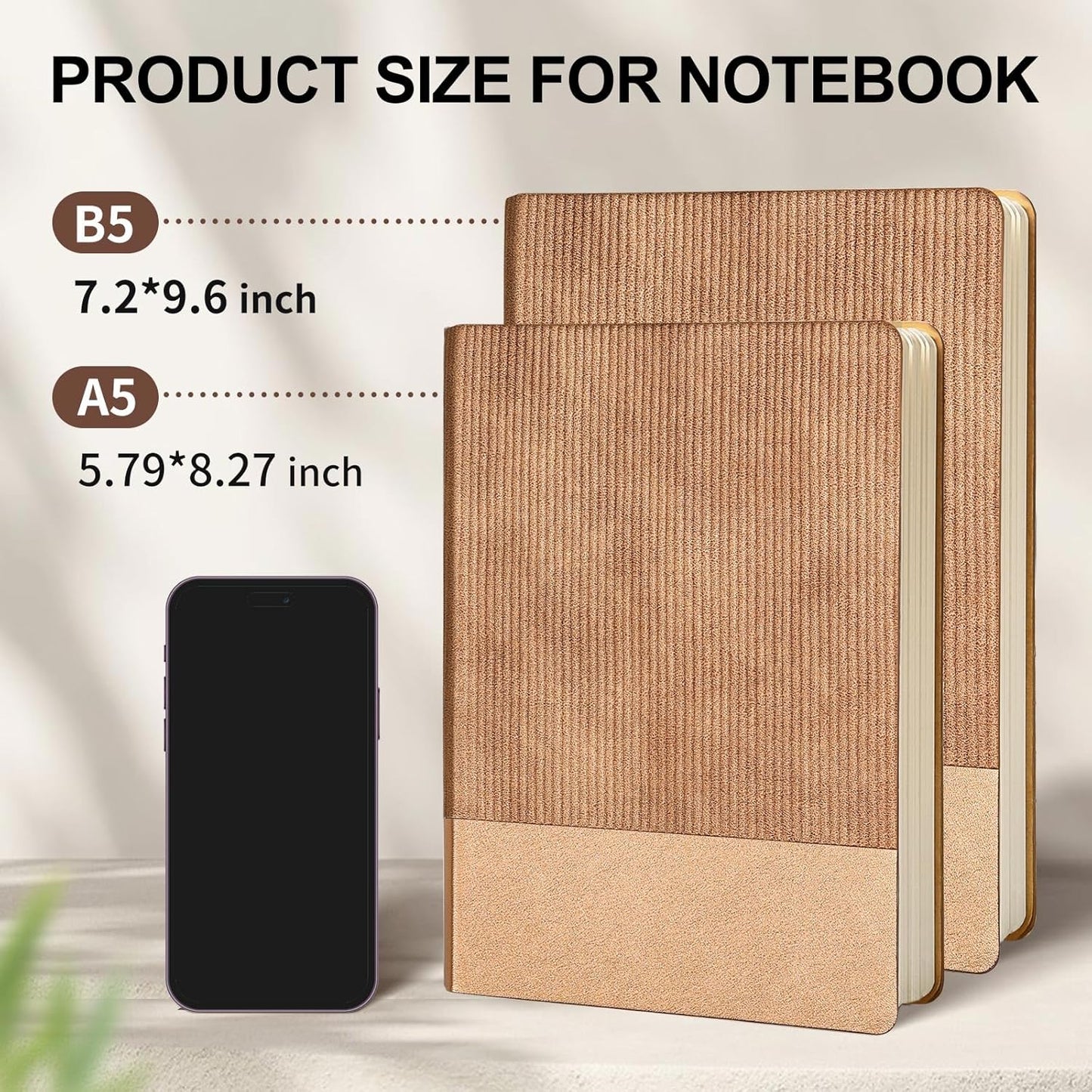 Lined Journal Notebook for Work College Ruled Note Book 5.79"x8.27"A5 PU Leather Daily Journaling 216 Pages for Women Men Writing Home School Supplies Business (Dark Green)