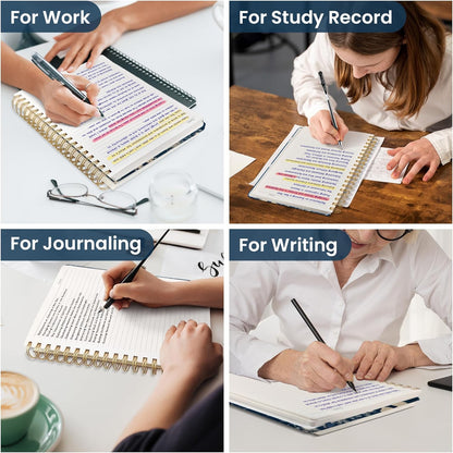 Lined Spiral Notebook Journal for Work, 300 Pages Thick B5 (7.1"x10") College Ruled Journal for Women & Writing, Hardcover Notebook for Note Taking, Perfect for Office Home School Supplies, Purple