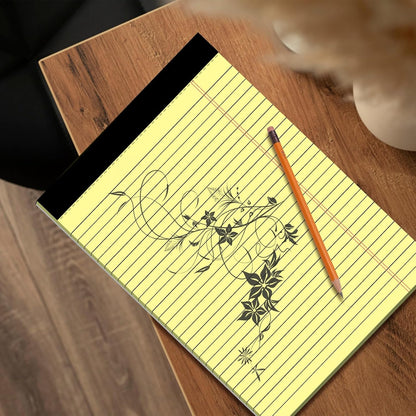 Legal Pads 8.5 x 11 College Ruled Note Pads 8.5 x 11.75 Yellow Notepad 80gsm Lined Paper Pads, 30 Sheets per Pad, 2 Pack Perforated Writing Pads Perfect for Office, Home, School