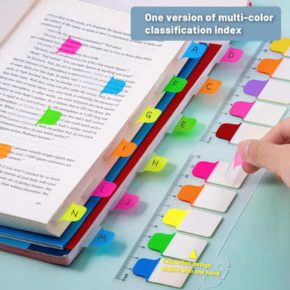 Golcellia Sticky Tabs - 600 Sheets Notebook Tabs - Sticky Flags, Index & Page Tabs - Durable Divider & Binder Tabs for Books & Bibles（6 Pcs, 5 - Color）