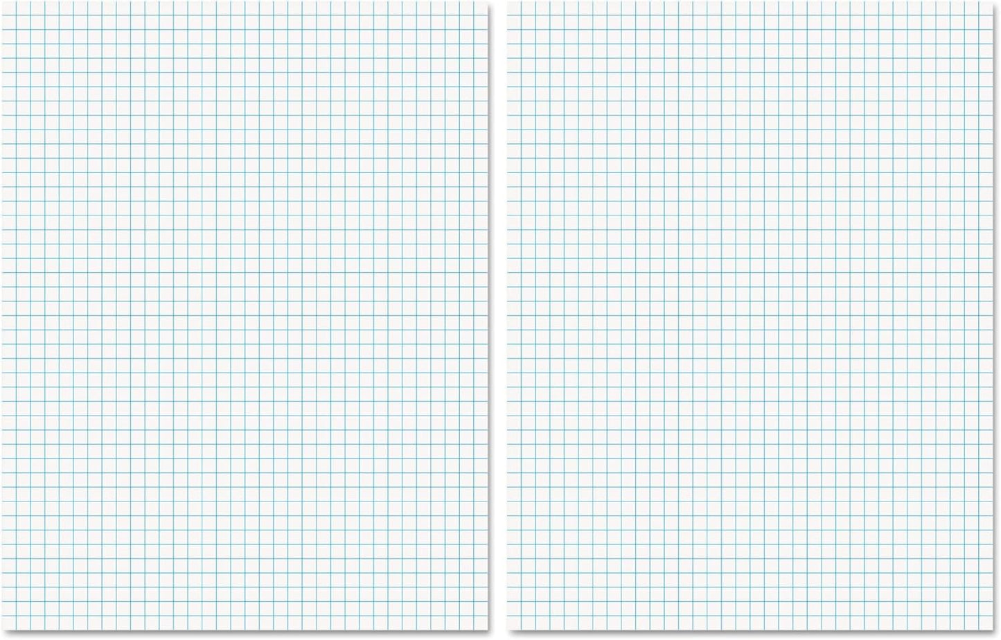 Ampad 8 1/2 x 11 Inches White Quad Pad, 4 Square Inch, 50 Sheets, 1 Each (22-030C)