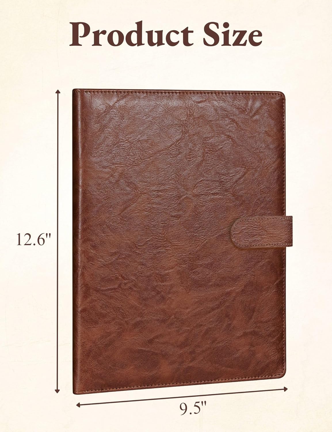 Mymazn Padfolio Portfolio Folder, Faux Leather Interview Resume Folder with Document Organizer & Business Card Holder, Letter-Sized Notepad Legal Pad Holder for Men Women (Sage Green)