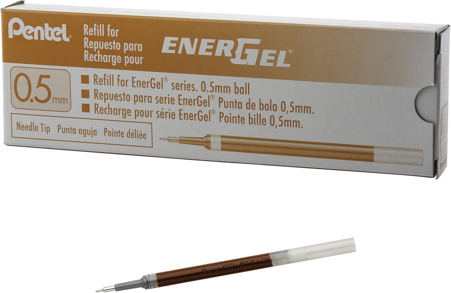 Pentel Refill Ink for EnerGel Liquid Gel Pen, (0.5mm), Fine Line, Blue Ink, Box of 12 (LRN5-C)