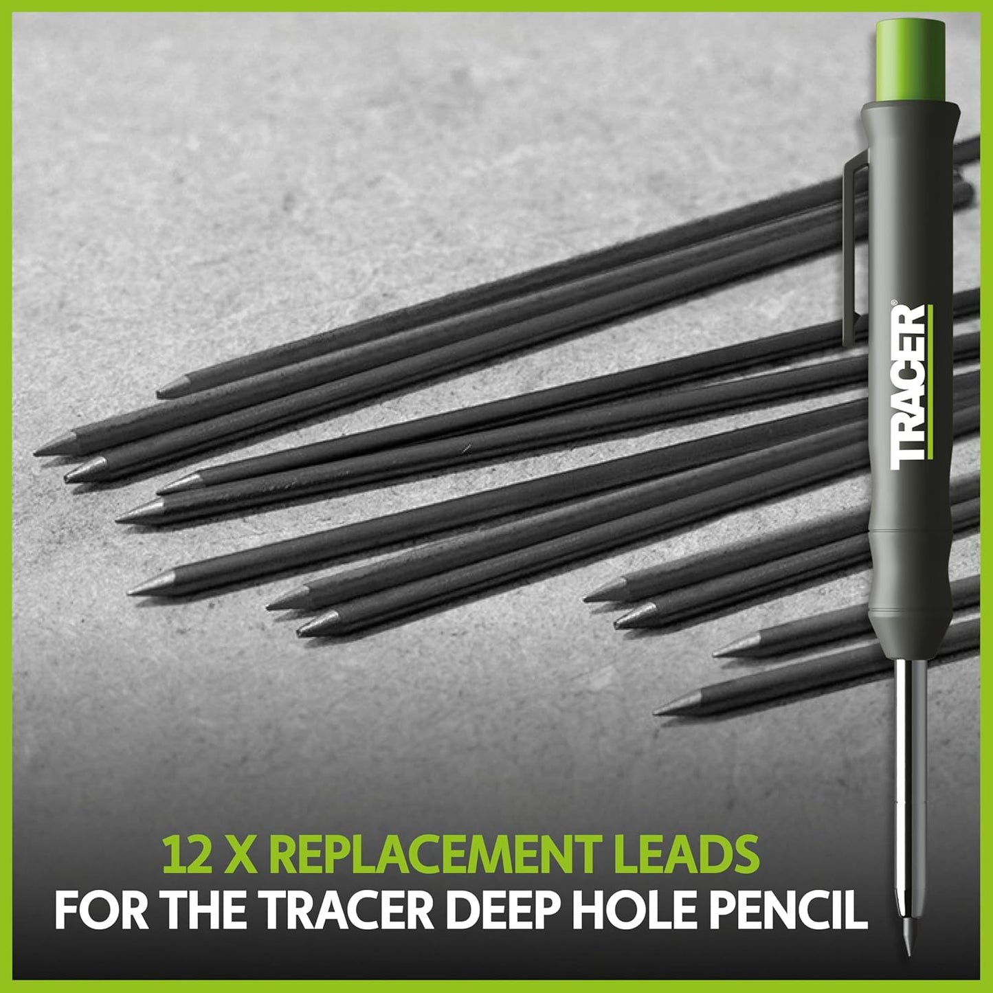 Tracer 2.8mm Carbide Tipped Lead 3-Pack with Anti-Snap Case - Lead Refill for Mechanical Pencil to Mark Wood, Metal, Ceramic, Glass, Woodworking and Carpenter Pencil Tool Use - ALPC1