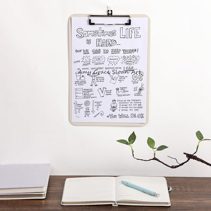 Mr. Pen- Plastic Clipboard, 12.5" x 9", 2 Pack, Clipboard Plastic, Low-Profile Metal Clip with Retractable Hanging Hole