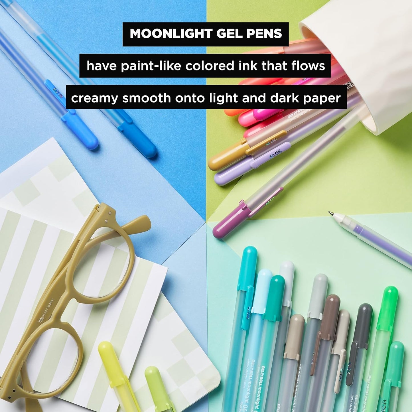 SAKURA Gelly Roll Moonlight Gel Pen Set, Bold Tip, Opaque Colors, 10 PK 38176