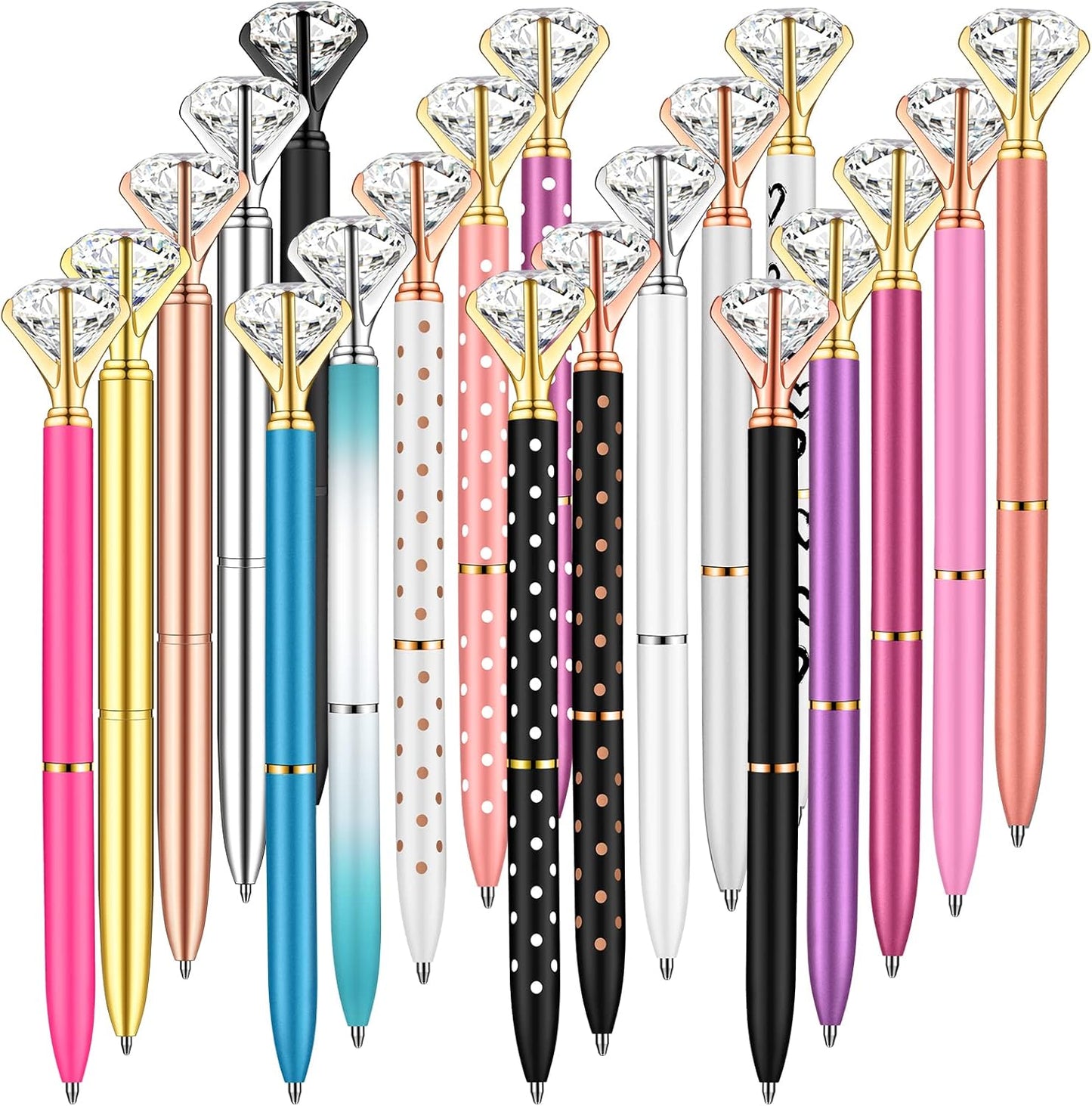 PASISIBICK 3.2 in Black Ink Ballpoint Pen Refills for Metal Diamond Pen(Pack of 20)