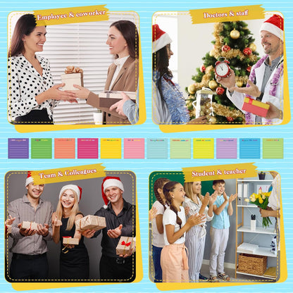 Yinder 48 Pcs Inspirational Sticky Notes Cute Motivational Sticky Notes Pad End of Year Employee Appreciation Gifts Bulk for Teacher Nurse Coworkers Office Supplies 3 x 3'' (Thank You,Dark Color)