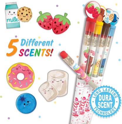 Spring Smencils - HB #2 Scented Pencils, 5 Count, Gifts for Kids, School Supplies, Classroom Rewards, Easter basket stuffers