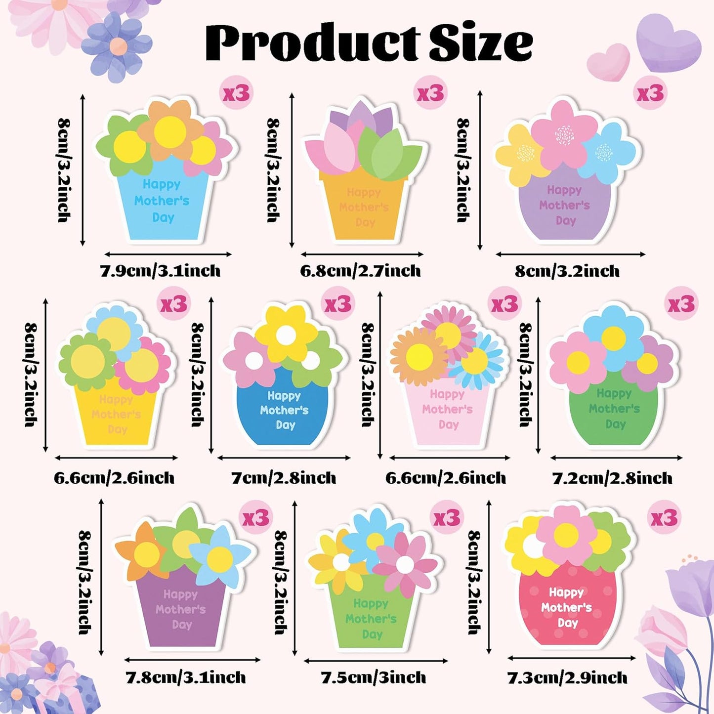 CJiangpo 30Pcs Marshmallow Sticky Notes Pads, 600 Sheets Cute Self Stick Notepad Memo Pads Funny Cartoon Page Marker Classroom Rewards Camping Themed Gift