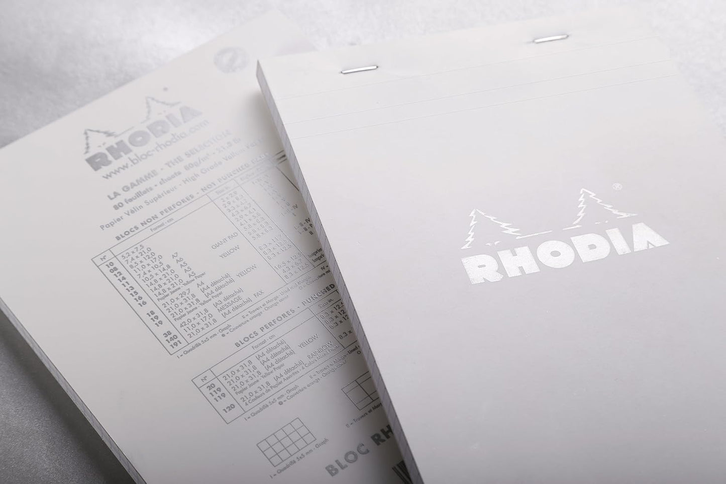 Rodia Rhodia cf12201 Notepad, No. 12 (3.3 x 4.7 inches (8.5 x 12 cm), 80 Sheets, Grid Ruled, Water Repellent Cover, Perforated, PEFC Certified, White