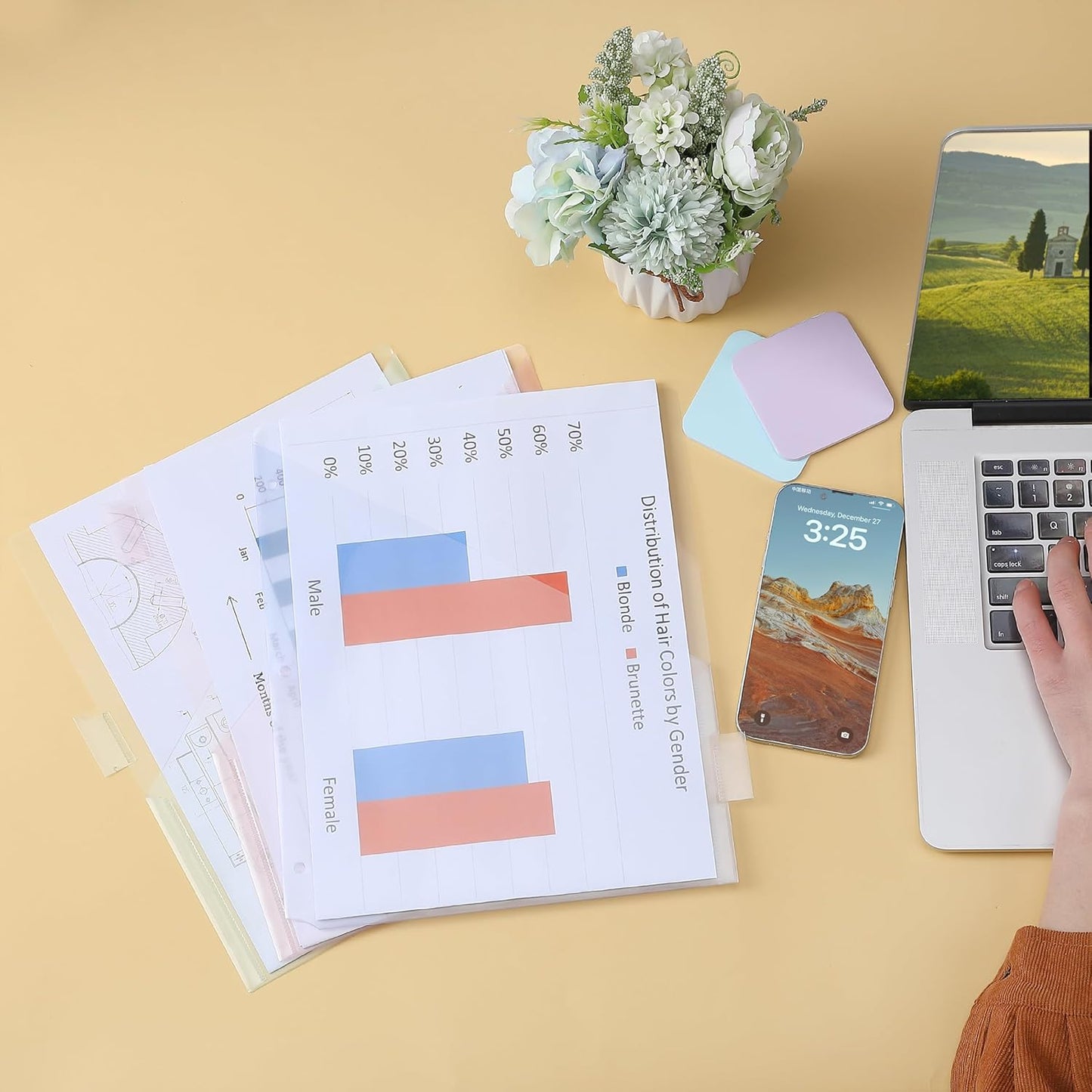 Mr. Pen- Binder Dividers with Pockets and Tabs, 1 Set, 8 Tabs/Set, Colorful, 3 Ring Binder Dividers with Tabs and Pockets on Both Sides