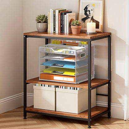 Docnest 5 Tier Letter Tray with Hanging File Organizer-Mesh Desk Organizer-Desktop Storage Box Built in Pen Holder and Handles, File Folder Holder for Mail Documents Office Supplies-Black