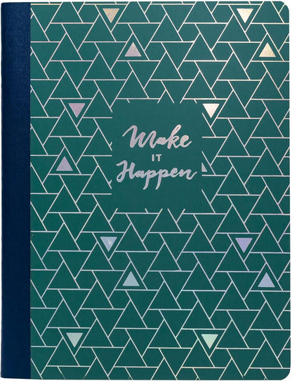 Pukka Pad, Composition Notebooks - 3 Pack of Journals Featuring 140 Pages of College Ruled 80GSM Paper with Sturdy Cover Stock - 9.75 x 7.5in - Bloom