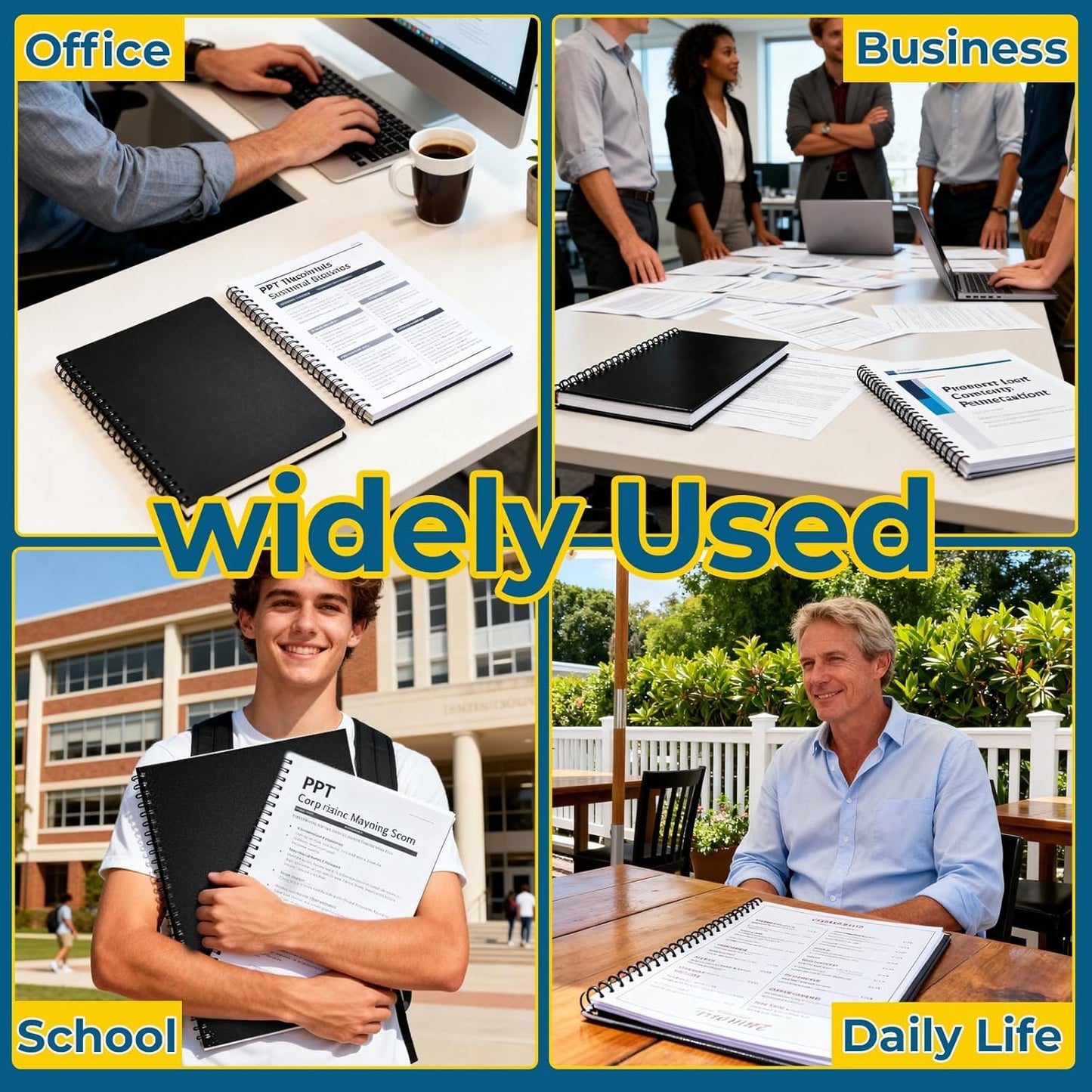 24 Pcs Binding Covers and Backs Set, 8.5x11 Inch, Letter Size 12 Pcs 8mil Clear PVC, 12 Pcs 12mil Sand Plastic Texture