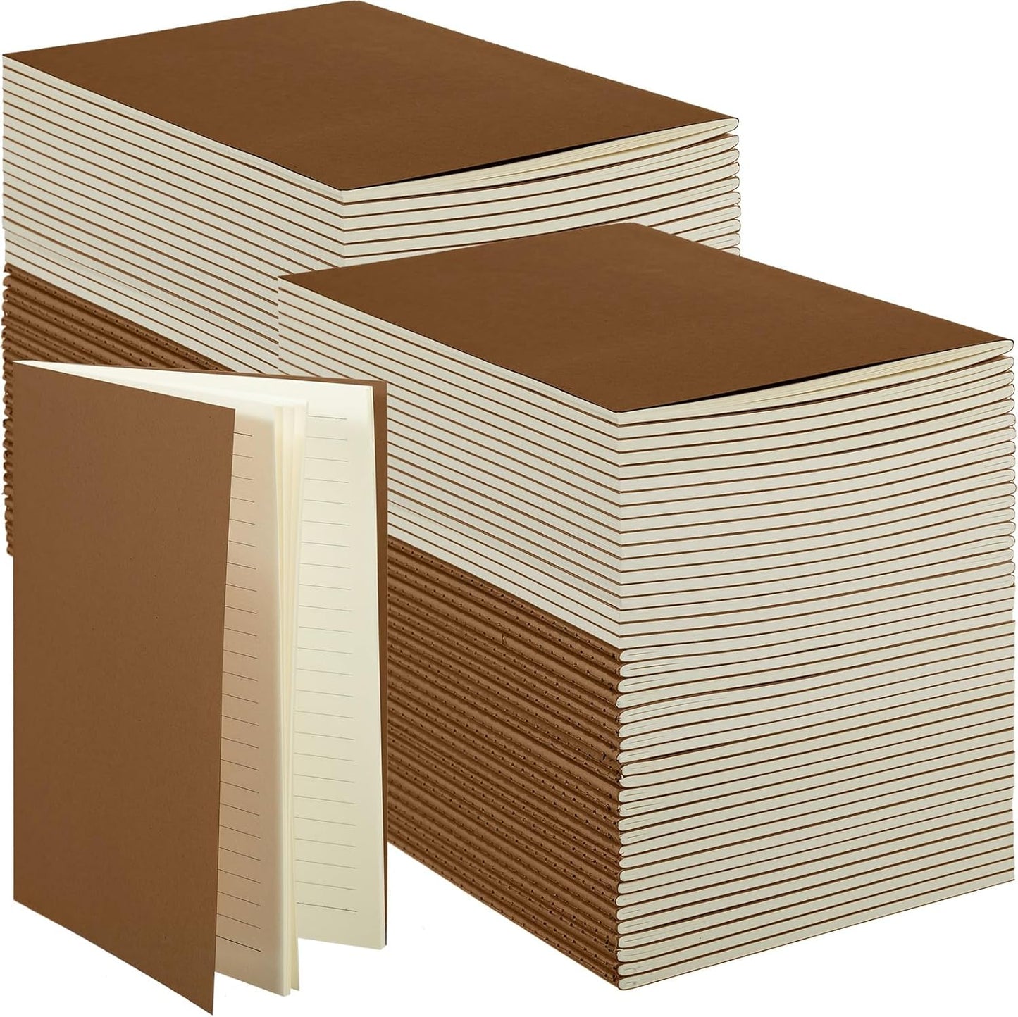 Mimorou 100 Pcs Journals Notebooks Bulk - Kraft Softcover A5 Small Notebooks 5.5 Inch x 8.3 Inch Notepads with 60 Page 30 Sheet for Writing Sketch Travel Office Supplies(Navy Blue,Lined)