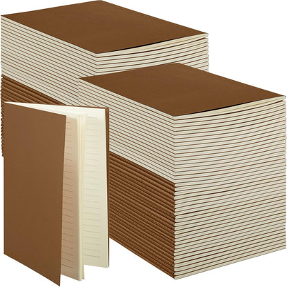 Mimorou 100 Pcs Journals Notebooks Bulk - Kraft Softcover A5 Small Notebooks 5.5 Inch x 8.3 Inch Notepads with 60 Page 30 Sheet for Writing Sketch Travel Office Supplies(Navy Blue,Lined)
