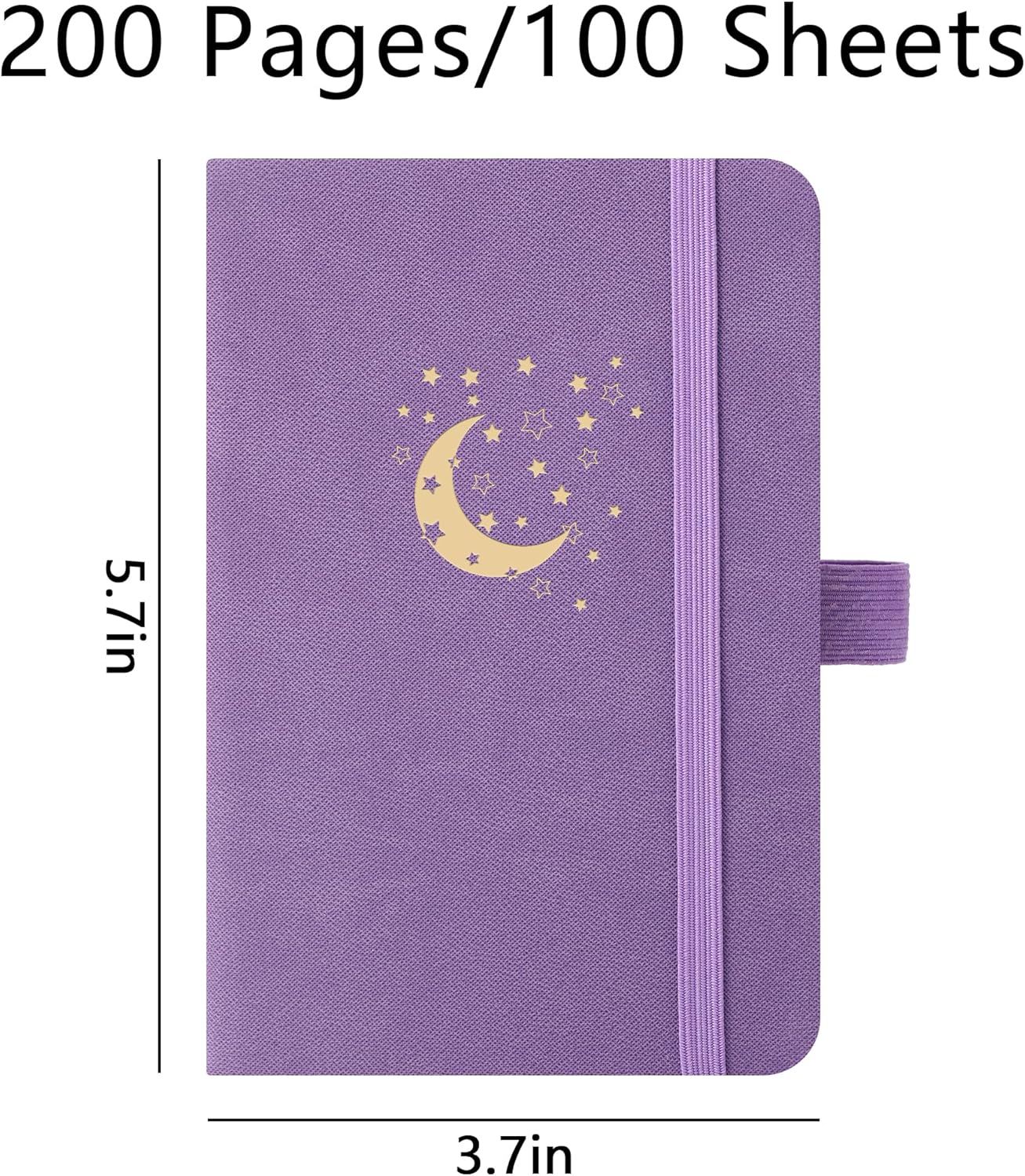 BOBO RABBIT 3 Pack Pocket Small Notebooks Total 600 Pages A6 Moon Star Aesthetic Mini Compact Journal Notebook For Note Taking Journaling Hardcover Leather College Ruled Lined Note Pads for Women Men Travel Office School