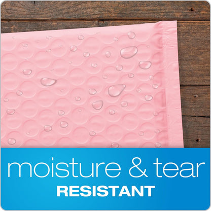 Quality Park Bubble Mailers, 8.5 x 11 Shipping Envelopes, Water Resistant White Poly Padded Envelopes, Redi-Strip Peel Off Closure, 25/Box (QUA85859)