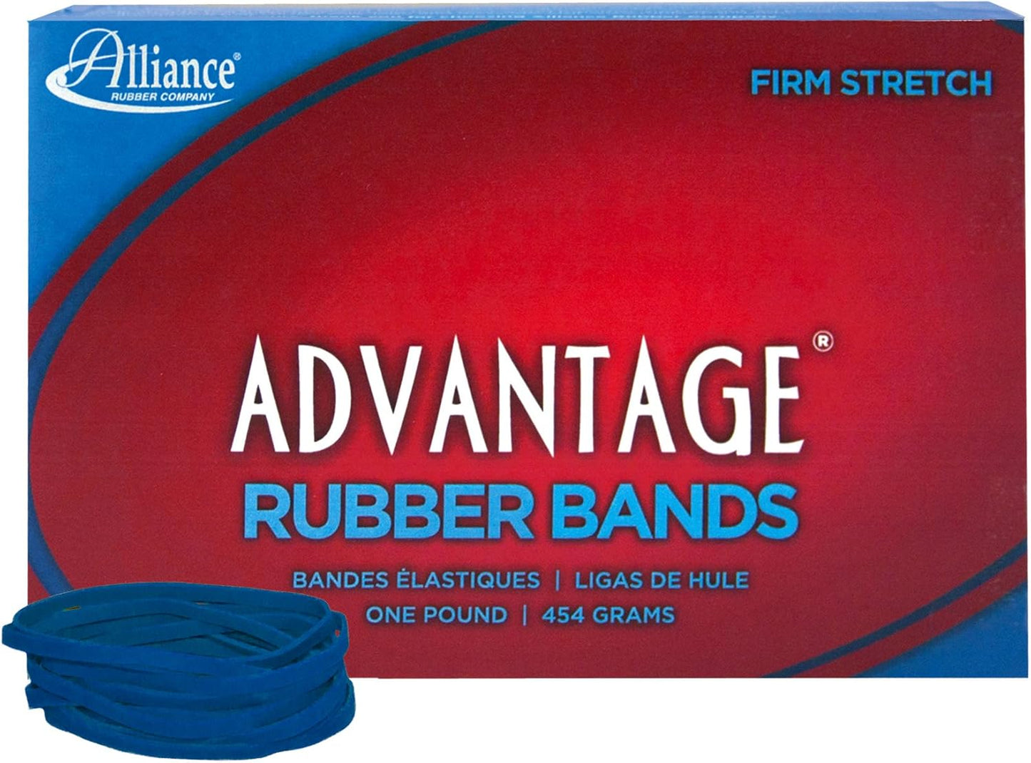 Alliance Rubber 26649 Advantage Rubber Bands Size #64, 1/4 lb Box Contains Approx. 80 Bands (3 1/2" x 1/4", Natural Crepe) Beige