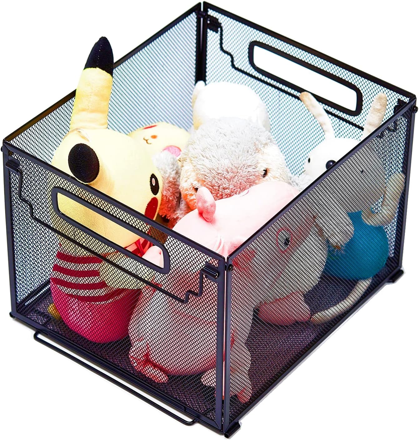 SETTFRFE Letter Size Metal Mesh Hanging File Folder Organizer Crate Basket, Black