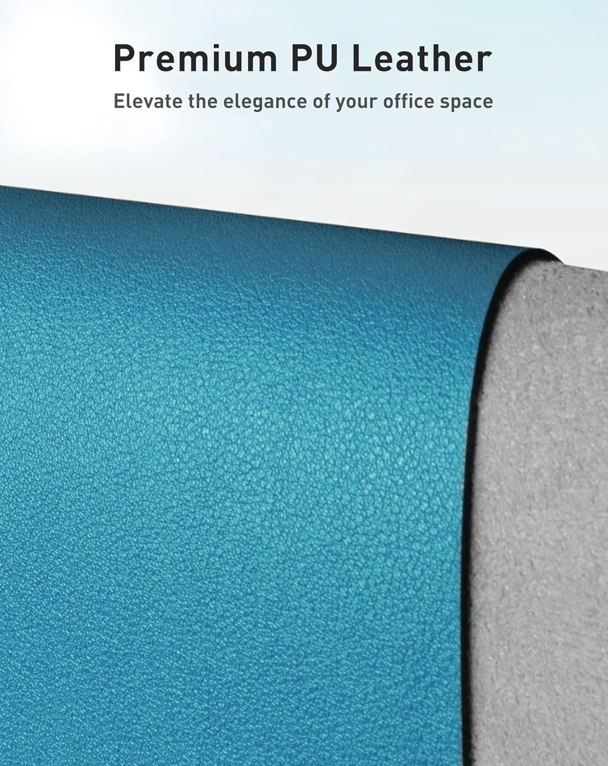 Aothia Leather Office Desk Pad Protector, Non-Slip PU Leather Desk Blotter, Waterproof Laptop Writing Mouse Pad for Office and Home, Black, 31.5" x 15.7" - Colors A