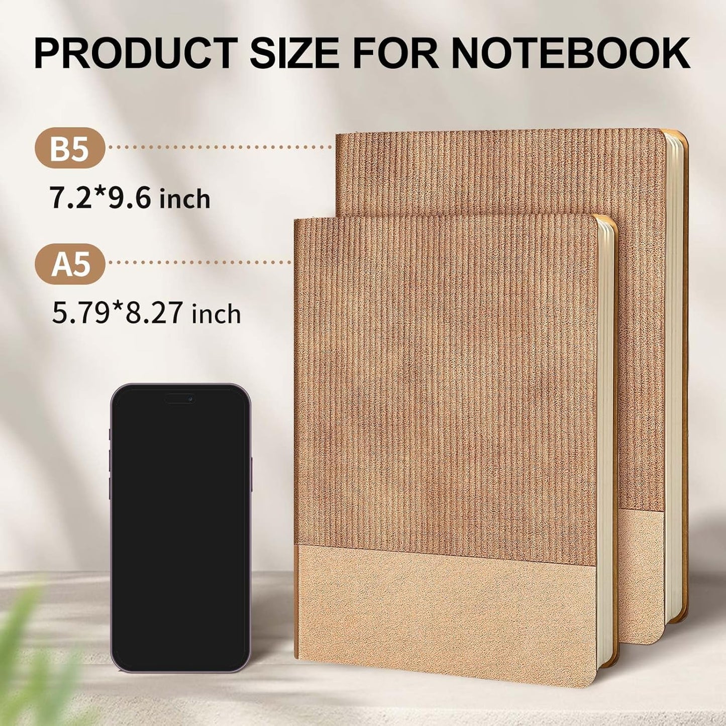 Lined Journal Notebook for Work College Ruled Note Book 5.79"x8.27"A5 PU Leather Daily Journaling 216 Pages for Women Men Writing Home School Supplies Business (Dark Green)
