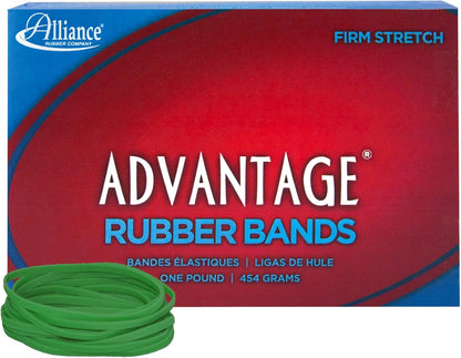 Alliance Rubber 26649 Advantage Rubber Bands Size #64, 1/4 lb Box Contains Approx. 80 Bands (3 1/2" x 1/4", Natural Crepe) Beige