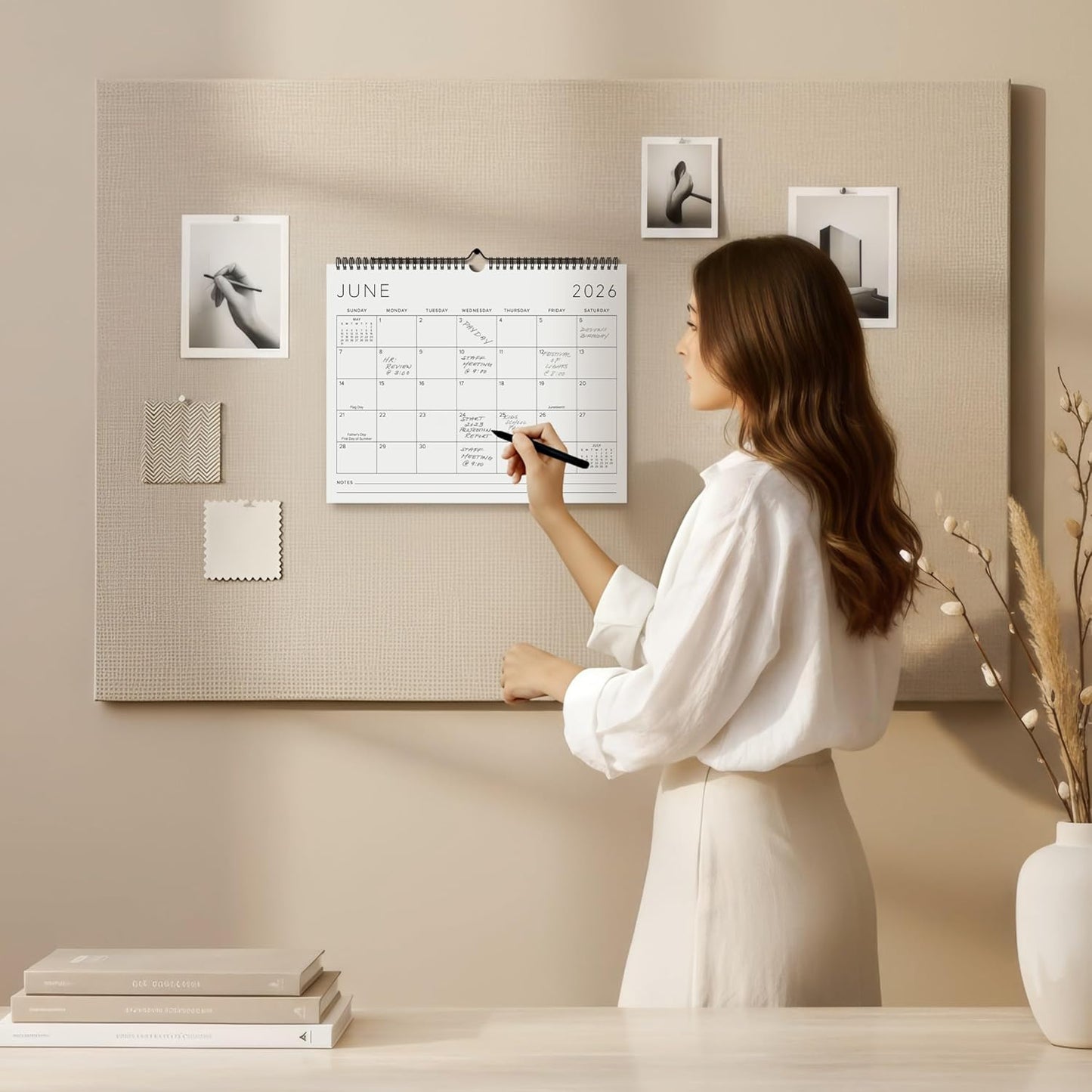 Beautiful 2026 Wall Calendar - Runs from January 2026 until July 2027 - Large 14.5" x 11.5" Office Wall Calendar for Easy Organizing