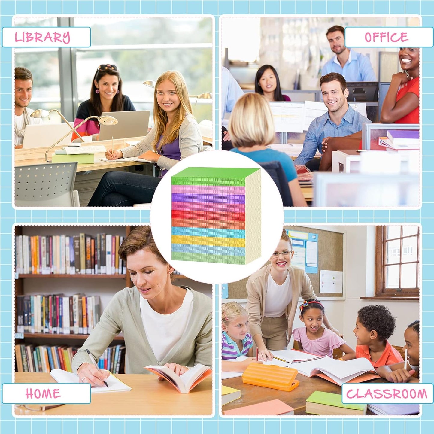 Handepo 100 Pack A5 Composition Notebooks 72 Pages/36 Sheets Ruled Lined Composition Kraft Notebooks Bulk Soft Cover Journals Travel Memo for Students Classroom Office Supplies(a5, Colourful)
