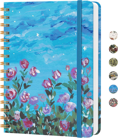 CICPAP Lined Spiral Journal Notebook, A5 College Ruled Notebook for Journaling, Note-Taking, and Daily Planning, Durable Hardcover with an Elegant Design, Purple