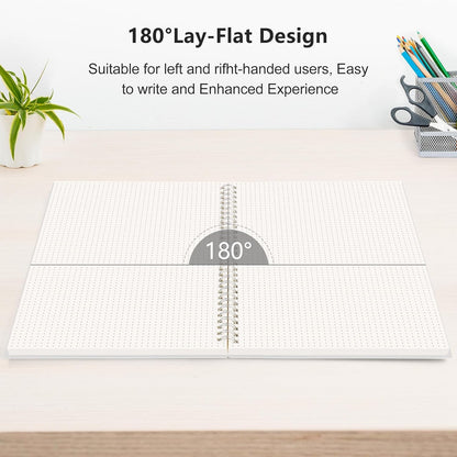 RETTACY Blank Journal Notebook, 3-Pack, 160 Pages per Pack, A5 Medium Size (5.7'' × 8.3''), 100 GSM Thick Paper, Spiral-bound, Flexible Plastic Cover, for Sketching, Drawing, Painting