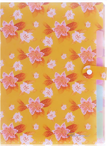 Forest Series Expanding File Folder Stylish Funky Cute Retro Document Organizer with Natural Scenes for Students,Teachers & Freelancers - Blue Butterfly