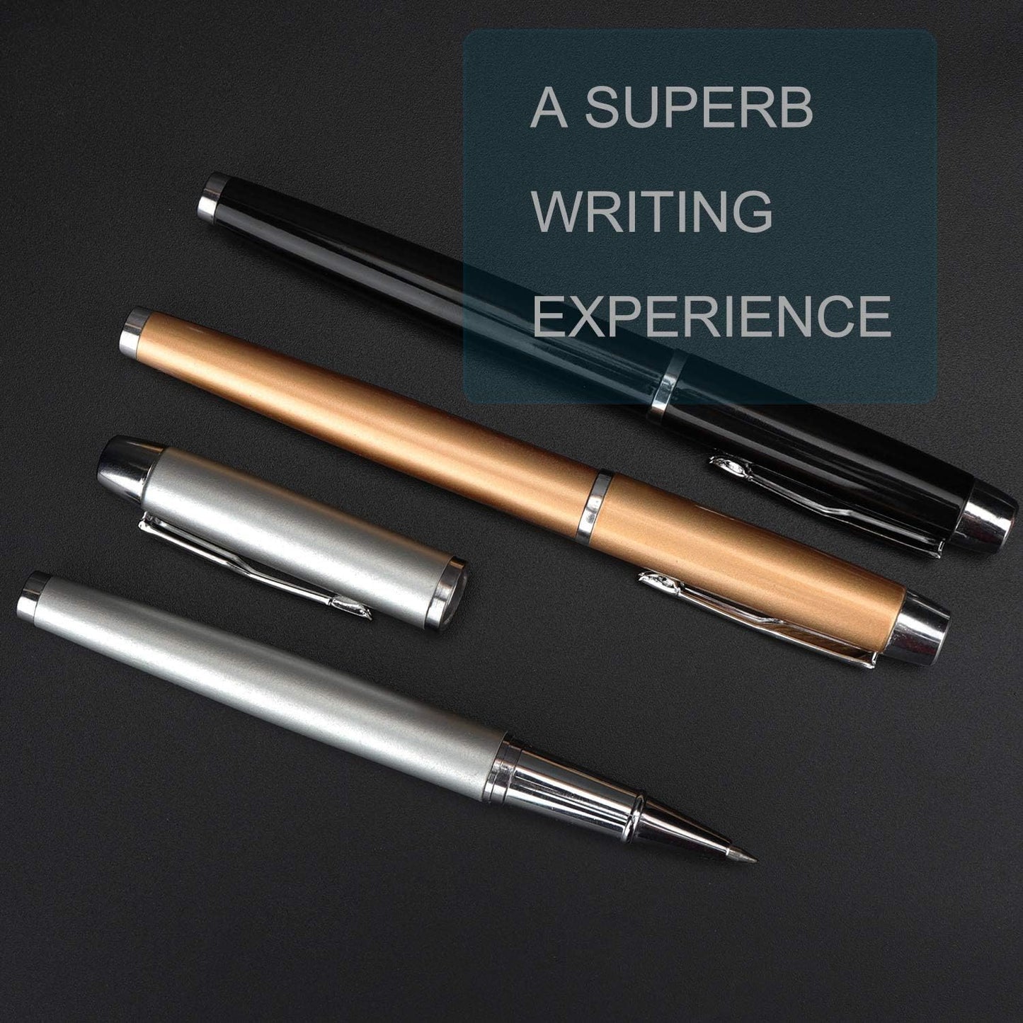 8 Pieces Replaceable Ballpoint Pen Refills Work for Most Brands Pens with Smooth Writing,Free-Flowing German Ink with Medium 0.5mm Ballpoint Tip(Black Refills and Length 4.4inch)