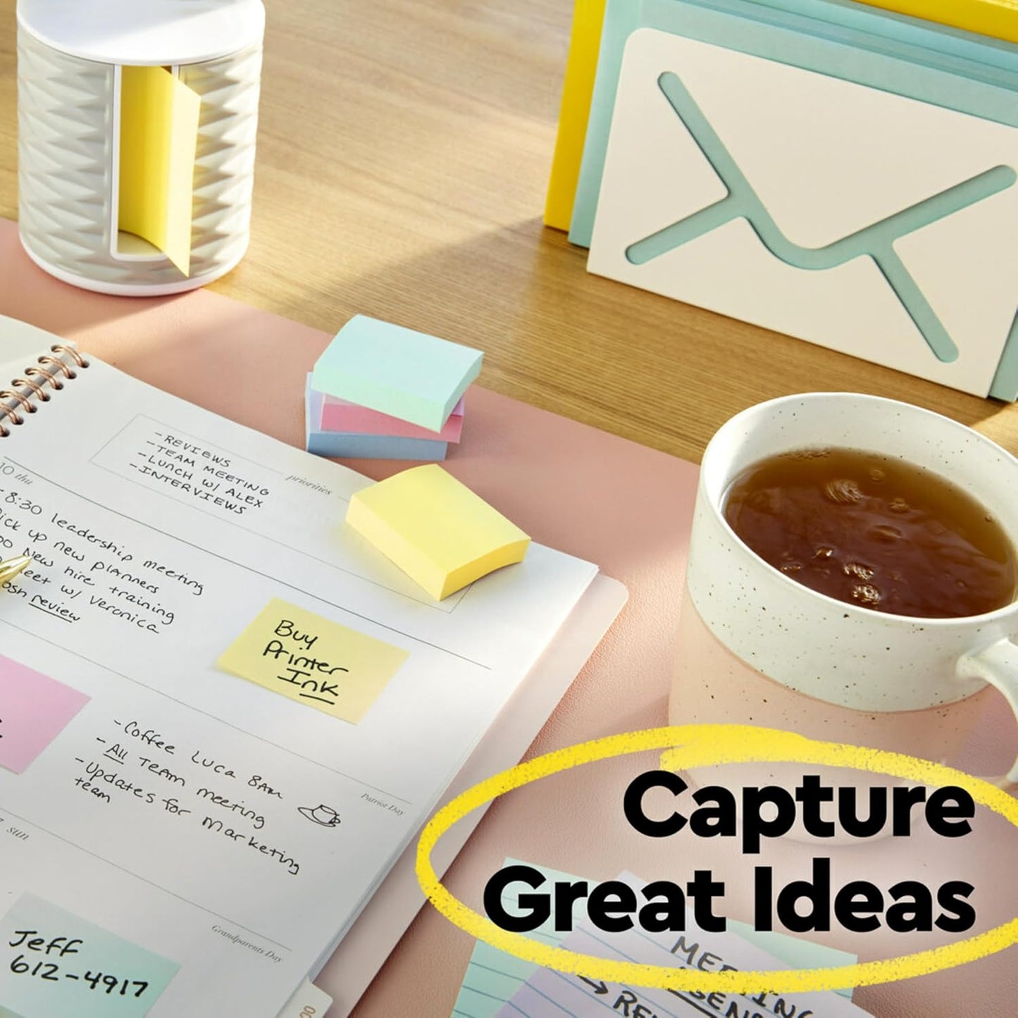 Post-it Notes, 3x3 in, 6 Pads, America's #1 Favorite Sticky Notes, Canary Yellow, Clean Removal, Recyclable (630-6PK)
