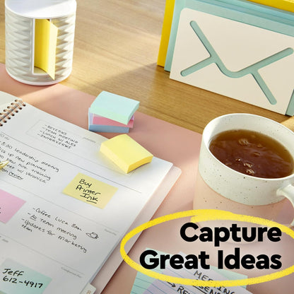 Post-it Notes, 3 in x 3 in, 12 Lined Sticky Notes Pads, 100 Sheets per Pad, The Iconic Canary Yellow Note, New Year Organization or Second Semester School Supplies