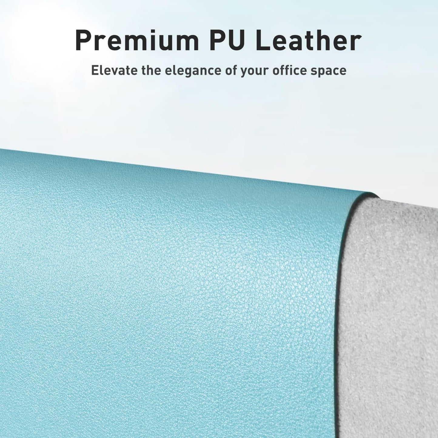 Aothia Leather Desk Pad Protector, Mouse Pad, Office Desk Mat, Non-Slip PU Leather Desk Blotter, Laptop Desk Pad, Waterproof Desk Writing Pad for Office and Home (Black,36" x 17") - Colors B